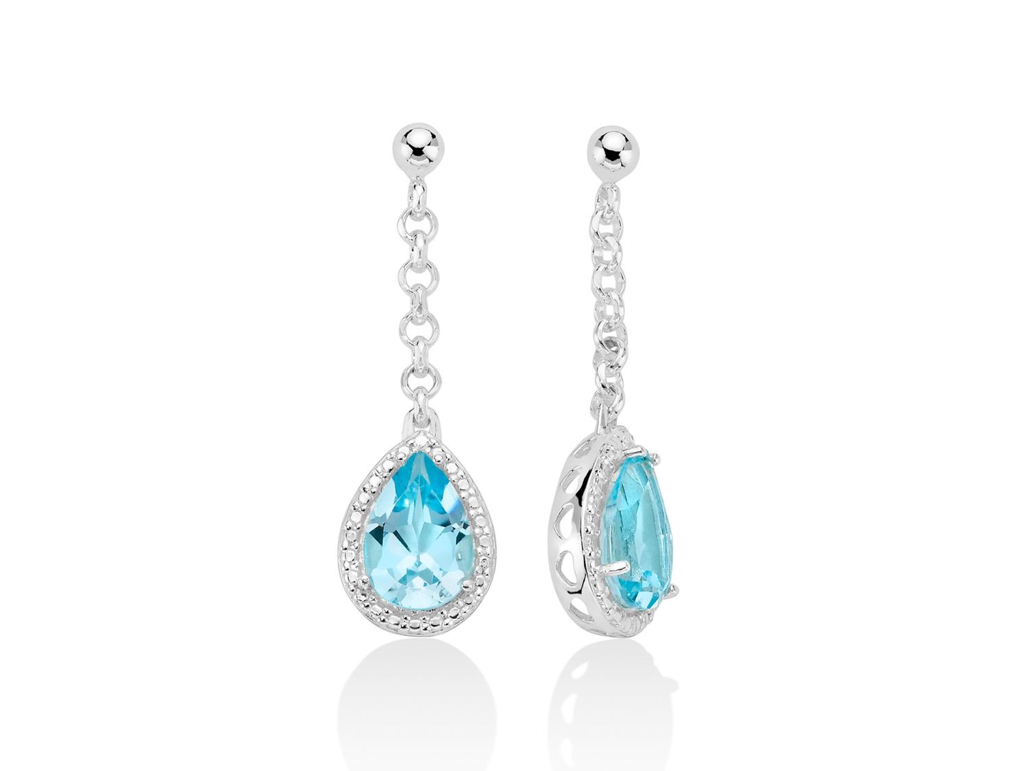 Orecchini Miluna Gemma del Cielo con Topazio a goccia Ref. ERD2548 - MILUNA