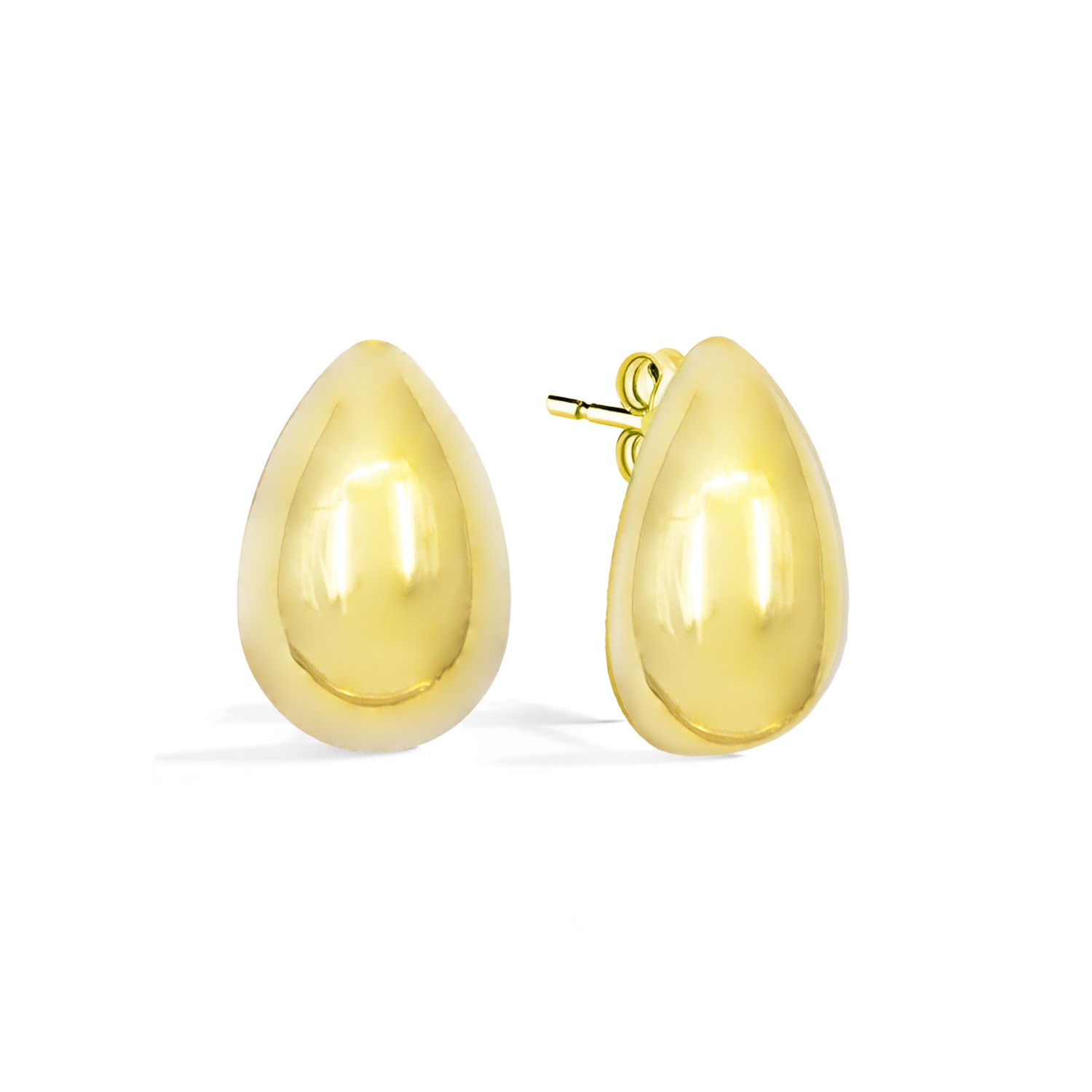 Orecchini Goccia in Oro 9 Kt e Smalto Bianco  Ref. 0266G9 - FACCO
