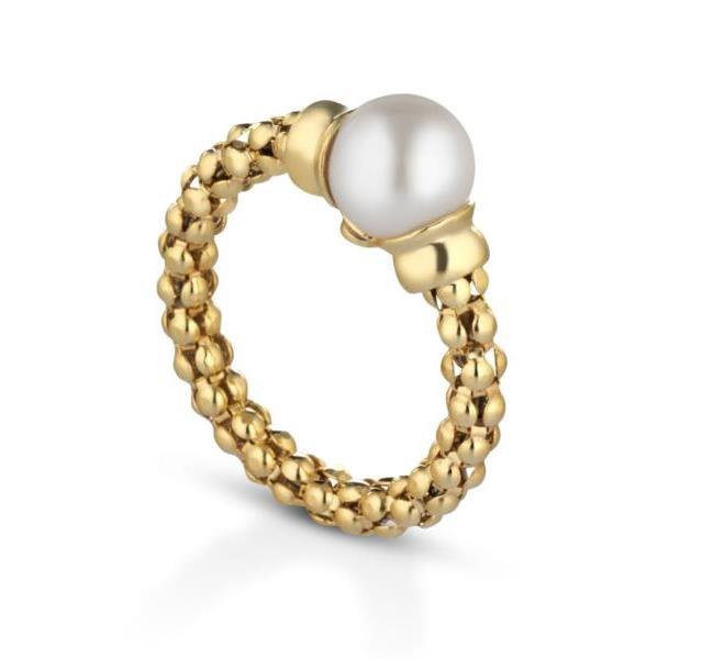 LE LUNE - Anello in AG925 dorato con perla. Ref. LGRN51.1 - LE LUNE