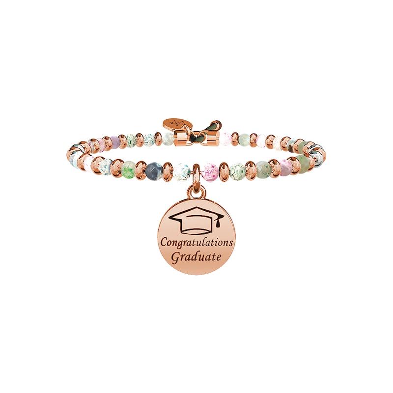 Gioielli Kidult - Bracciale agata multicolor e Pvd Ros&eacute; Ref. 731666 - KIDULT