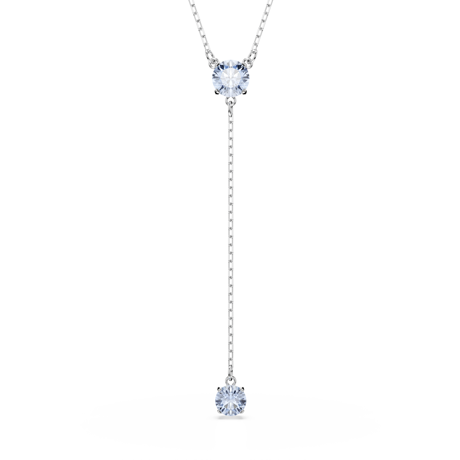 Swarovski - Collana a Y Attract, Taglio Round, Blu, Placcato rodio Ref. 5723571 - SWAROVSKI
