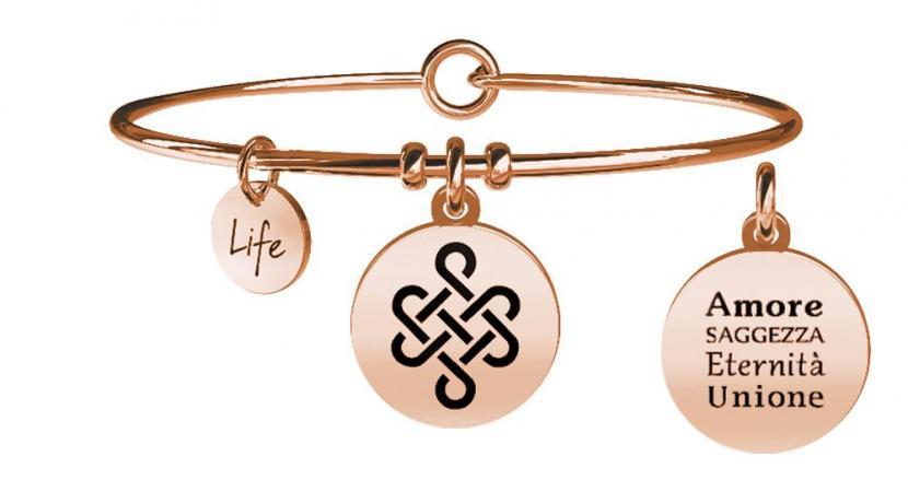 Gioielli Kidult - Bracciale in acciaio 316L e Pvd Ros&egrave; Ref. 731066 - KIDULT