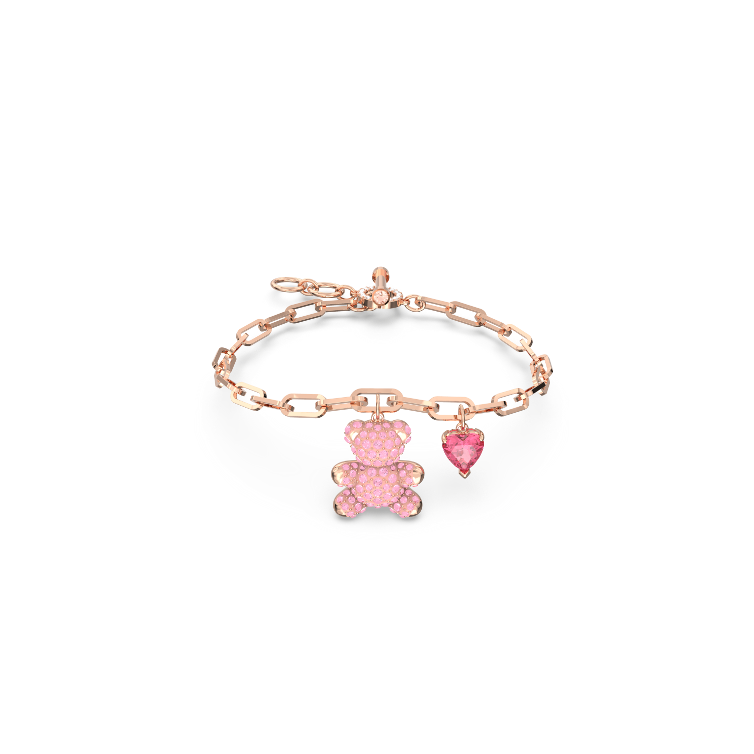 Swarovski - Braccialetto Teddy, Orso, Rosa, Placcato color oro rosa Ref. 5642978 - SWAROVSKI