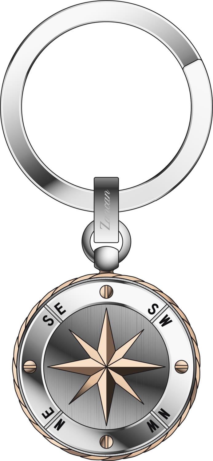 Portachiavi Zancan da uomo in Acciaio Ref. EHP065 - ZANCAN