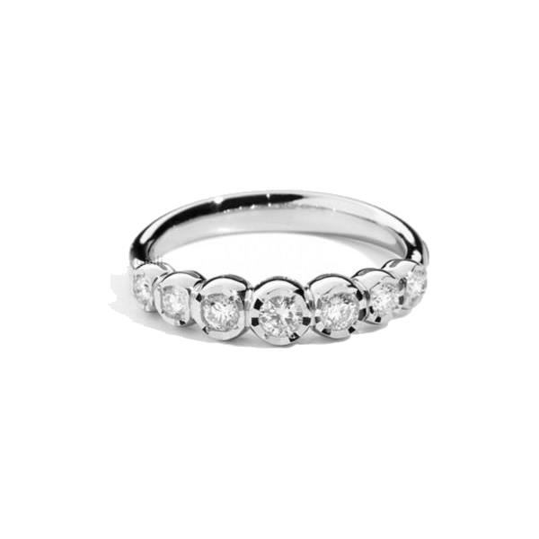 Anello Recarlo - Fedina 7 pietre Face Round Modello R66MZ002/039 - RECARLO