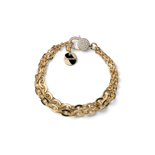 UNOAERRE - Bracciale forzatina doppia e zirconi Bronzo Ref. 2799 - UNOAERRE