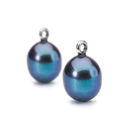 Trollbeads Ritirato - Original Trollbeads Gocce di Perla Pavone Ovali Ref. TAGEA-00092 - TROLLBEADS