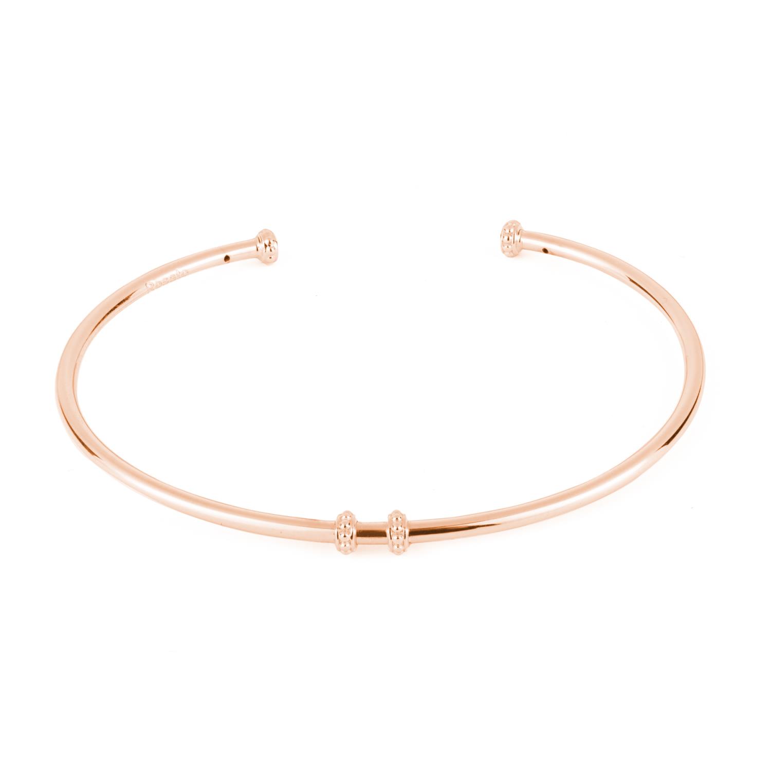 Rosato - Bracciale STORIE argento 925/1000 rigido galvanica rosa Ref. RZB025 - ROSATO