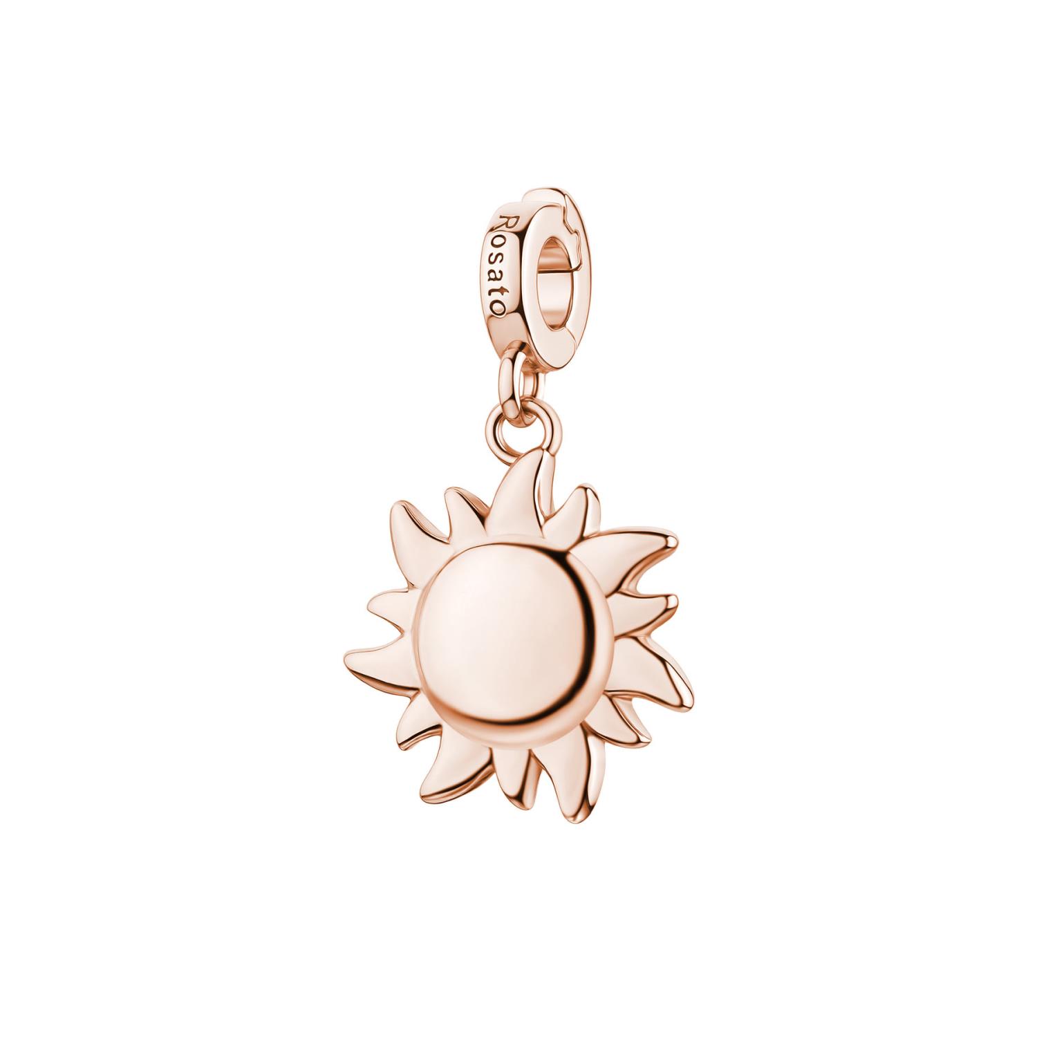 Rosato - Charm STORIE argento 925/1000, galvanica oro rosa, a forma di sole Ref. RZ269 - ROSATO