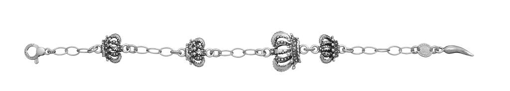 GIOVANNI RASPINI - BRACCIALE CORONE CATENE,cm.19 - GIOVANNI RASPINI