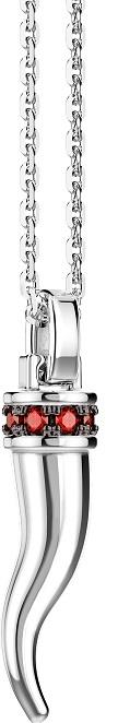 Collana Zancan da uomo in Argento e Spinelli rossi Ref. ESC186-RO - ZANCAN
