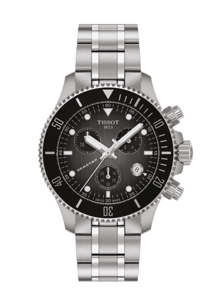 Tissot Seastar 1000 Quartz Chronograph T120.417.17.051.02 - Orologio Cronografo Uomo, Cassa Nera, Movimento Al Quarzo
