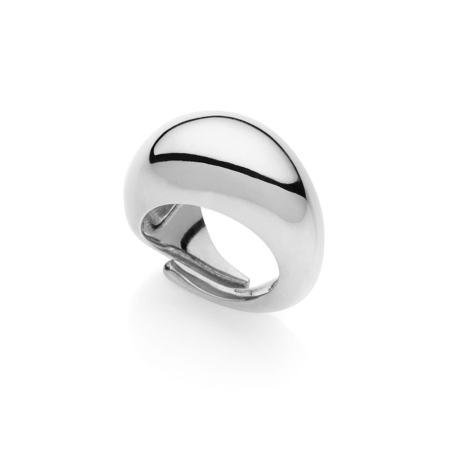 ANELLO IN ARGENTO CON DESIGN BOMBATO MAXI. CM 12 - BIANCO - UNOAERRE