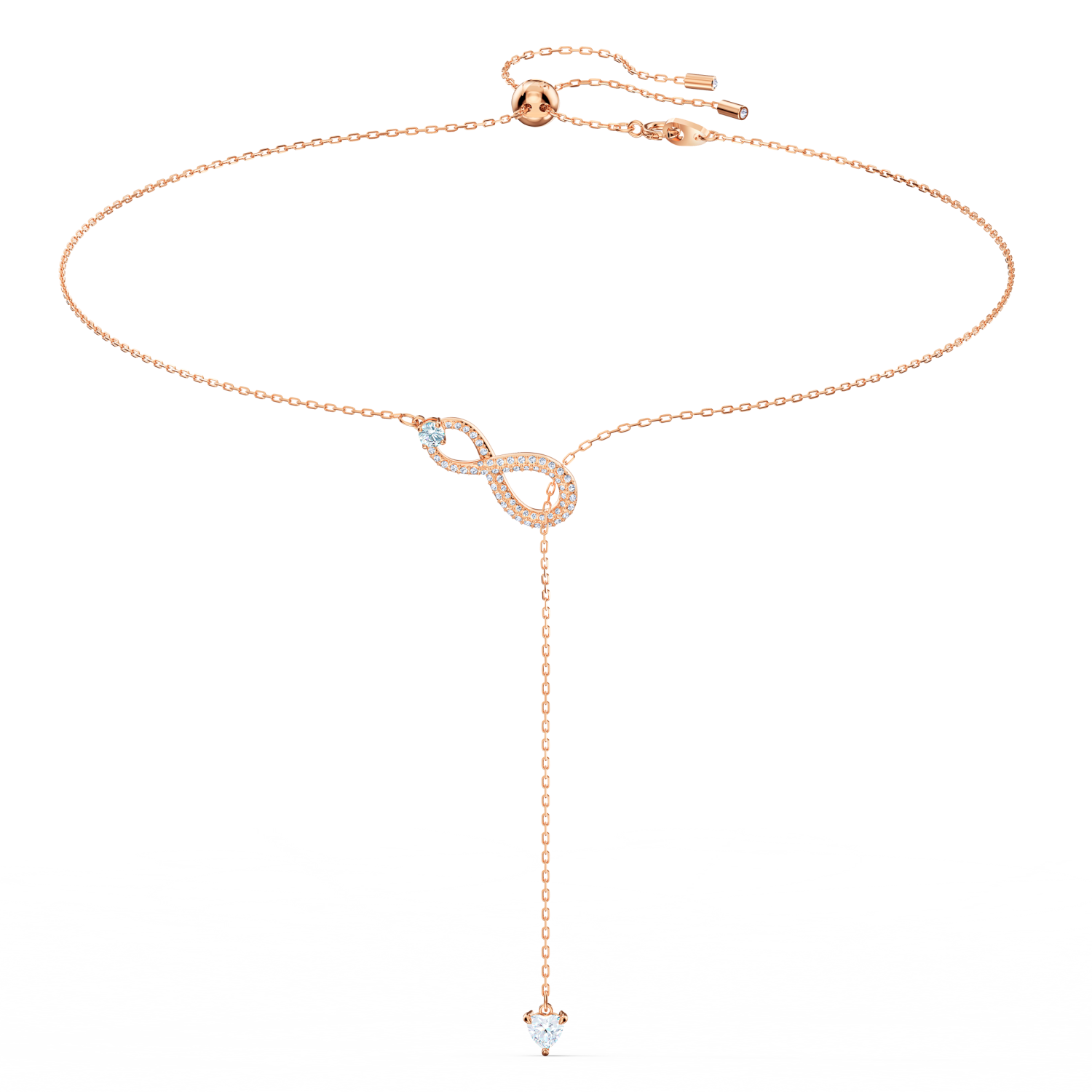 Swarovski - Collana a Y Swarovski Infinity, Infinito, Bianco, Placcato color oro rosa Ref. 5521346 - SWAROVSKI