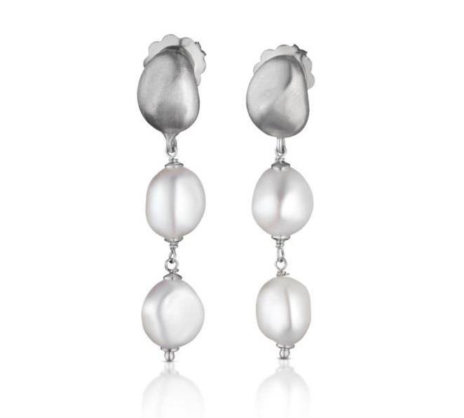 LE LUNE - Orecchini in AG925 bianco e perle - Ref. LGEA39 - LE LUNE