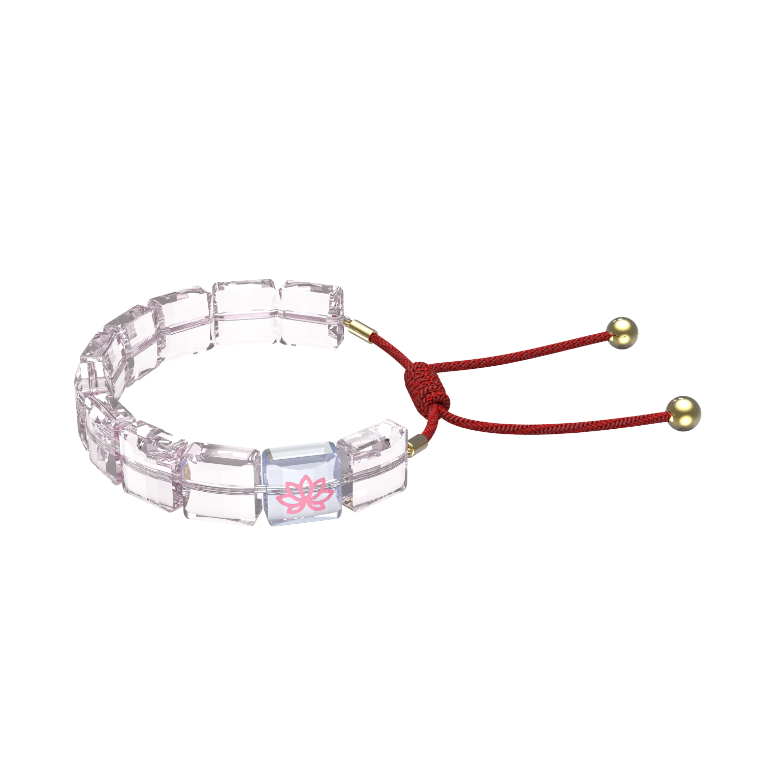 Swarovski - Braccialetto Letra, Loto, Rosa, Placcato color oro Ref. 5614974 - SWAROVSKI