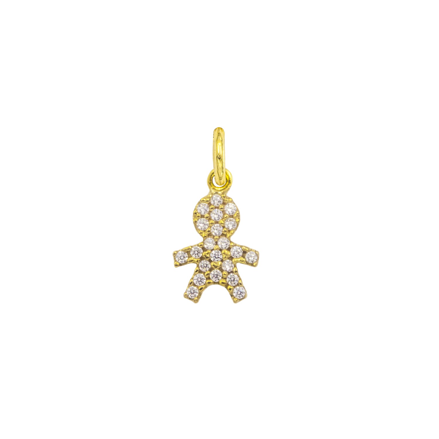 Charm Bambino in Oro 9 Kt e Zirconi  Ref. A0158G9 - FACCO