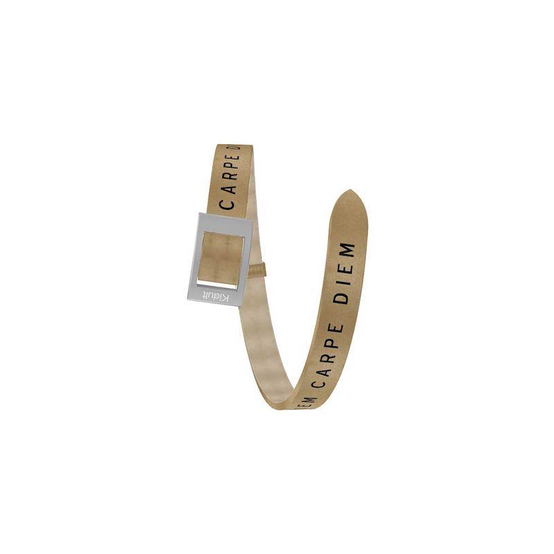 Gioielli Kidult - Cinturino/Bracciale in pelle e acciaio 316L Ref. 731514 - KIDULT