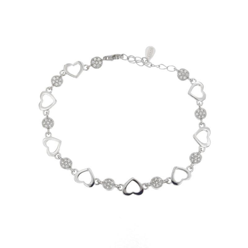 Bracciale Cuori Lucidi in Argento 925 - BARTOCCINI 925