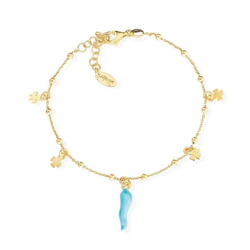 Bracciale Amen - Cornetto Azzurro Ref. BRCSQGA3 - AMEN