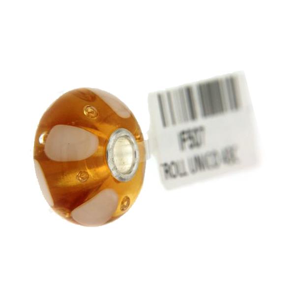 Trollbeads Unico in Vetro - OOAK Original Trollbeads Giallo Rif. UNICO 43C - TROLLBEADS
