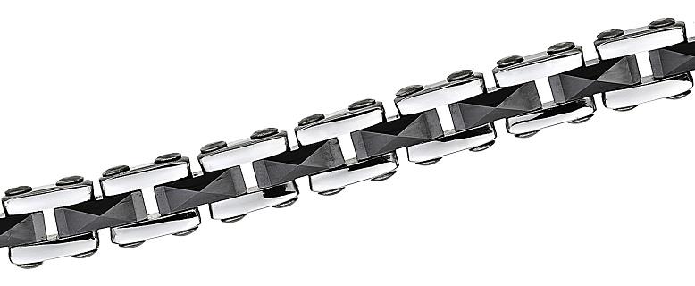 Bracciale Zancan da uomo in Acciaio e Ceramica Ref. UHB118 - ZANCAN