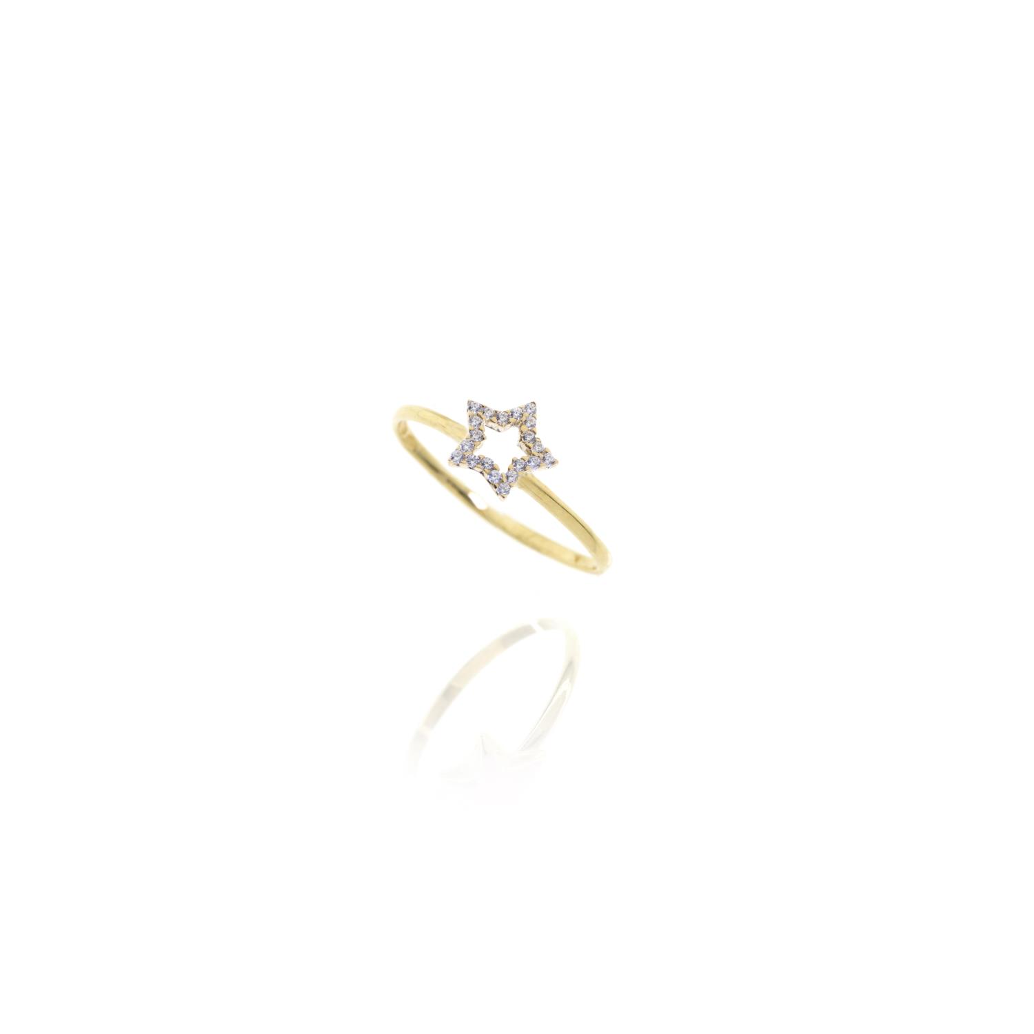 Anello in Oro Giallo Simbolo Stella Ref. 763504 - FACCO