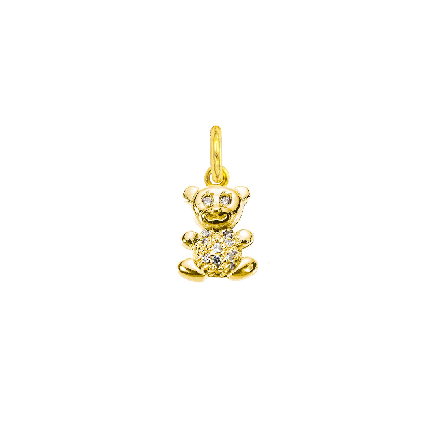Charm Orsetto in Oro 9 Kt e Zirconi  Ref. A0178G9 - FACCO