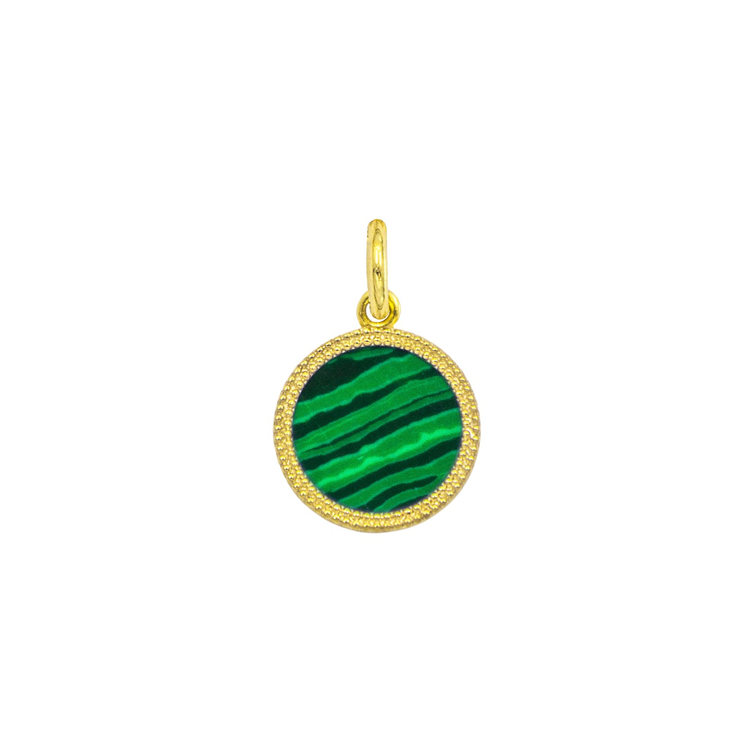 Charm Cerchio in Oro 9 Kt e Malachite  Ref. A0367G9 - FACCO