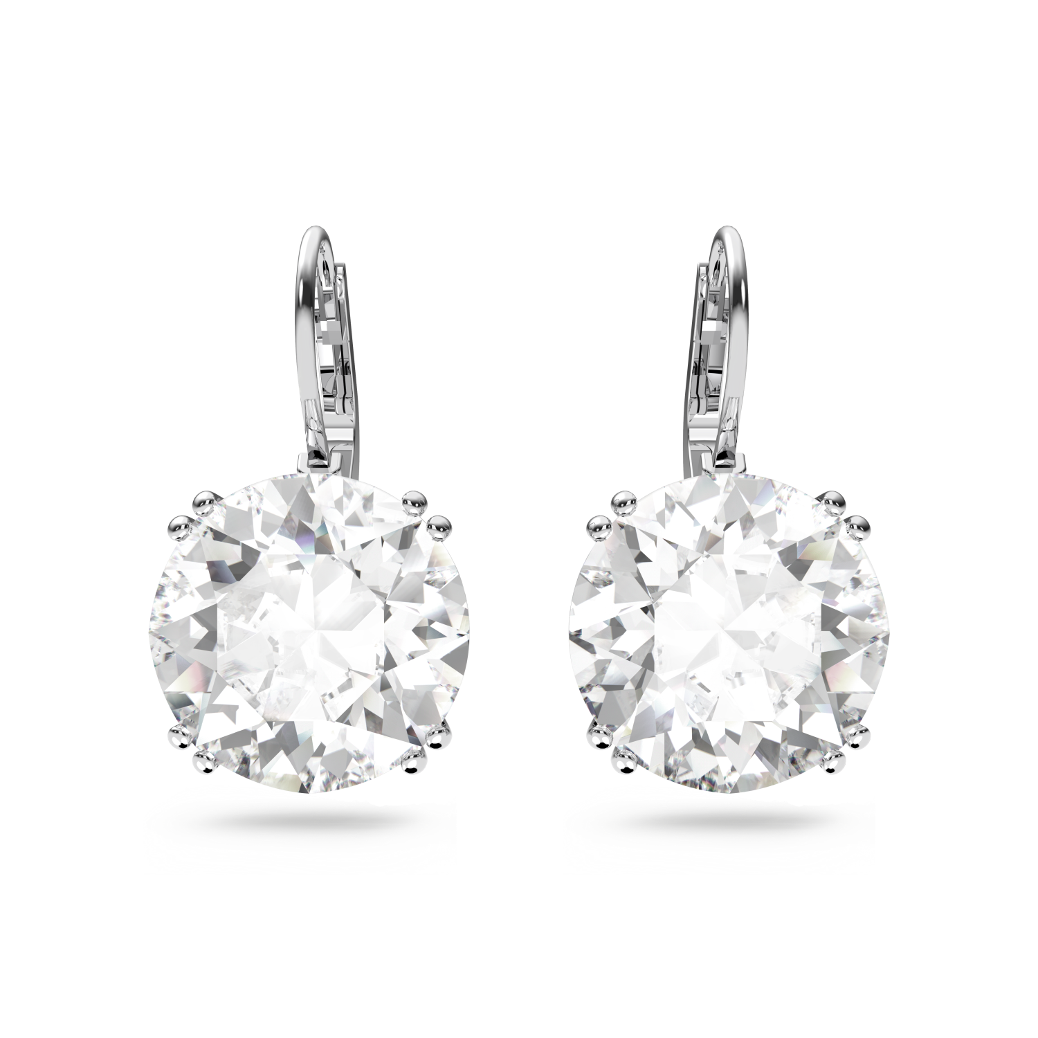 Swarovski - Orecchini pendenti Millenia, Taglio tondo, Bianchi, Placcato rodio Ref. 5628351 - SWAROVSKI