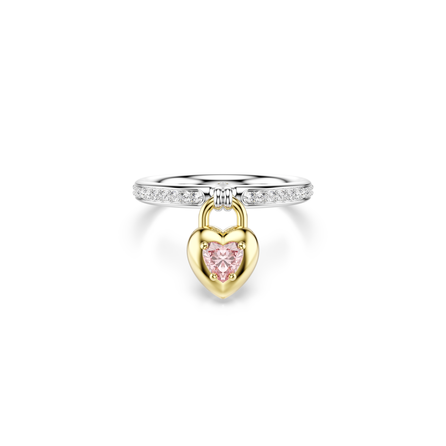 Swarovski - Anello con motivo Idyllia, Taglio misto, Cuore, Rosa, Mix di finiture Ref. 5737272 - SWAROVSKI
