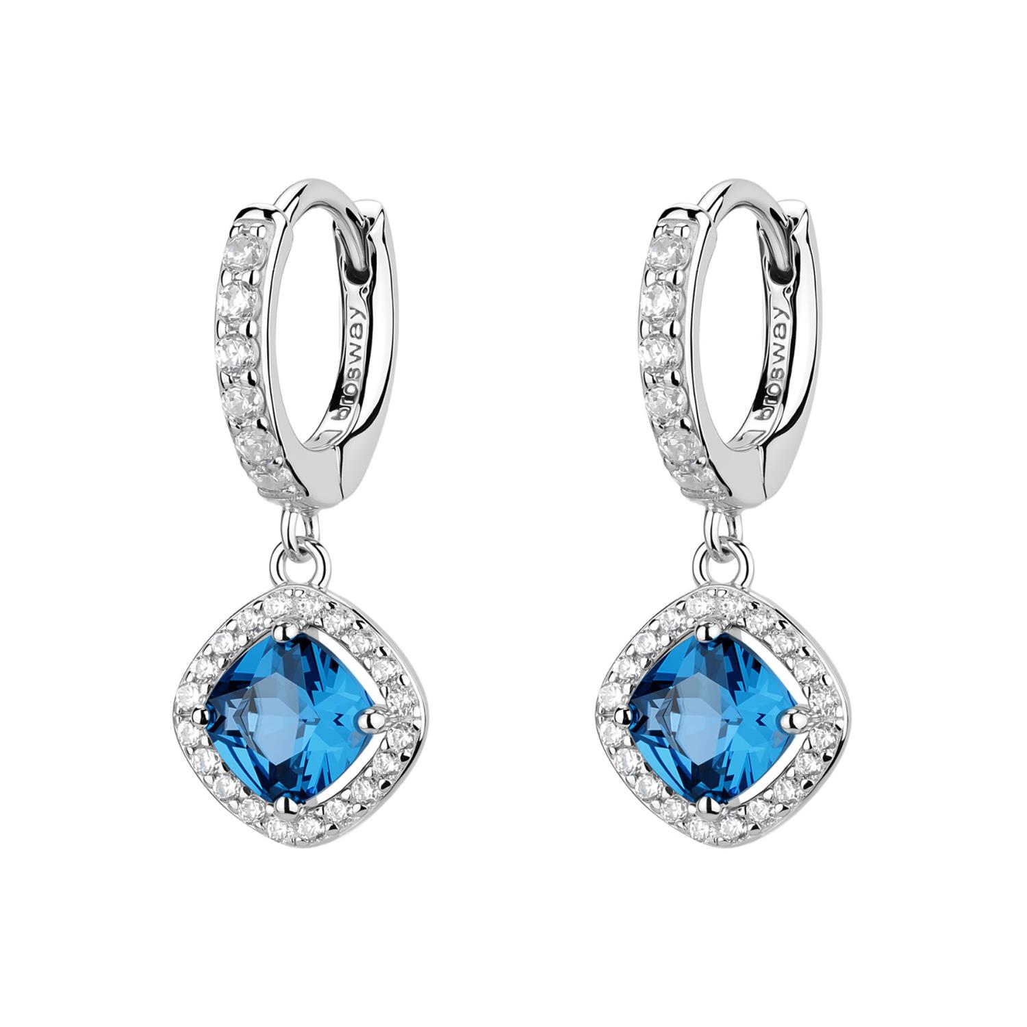 Brosway  - Orecchini FANCY in argento 925/1000 rodiato, e cubic zirconia sapphire Ref. FFB128 - BROSWAY