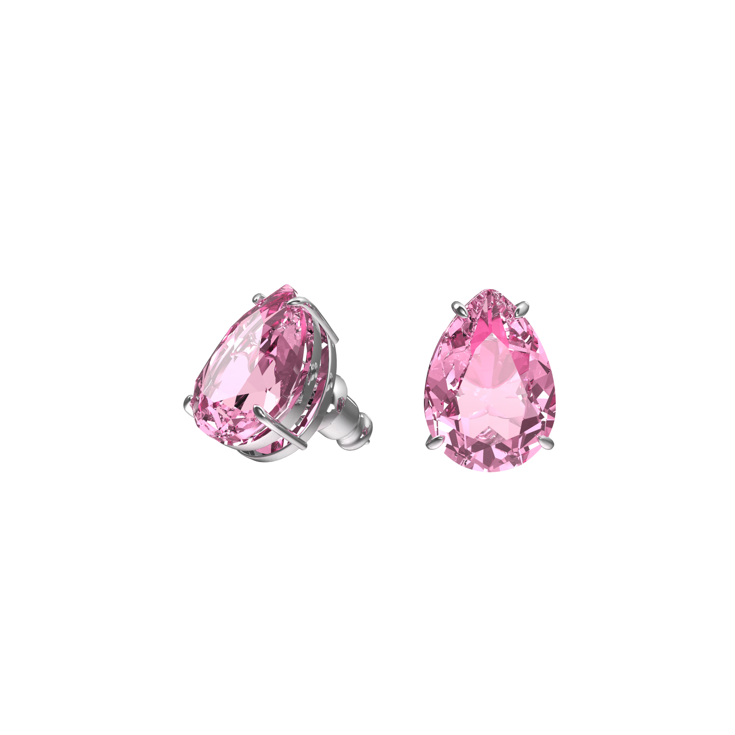 Swarovski - Orecchini a lobo Gema, Taglio Drop, Rosa, Placcato rodio Ref. 5614455 - SWAROVSKI