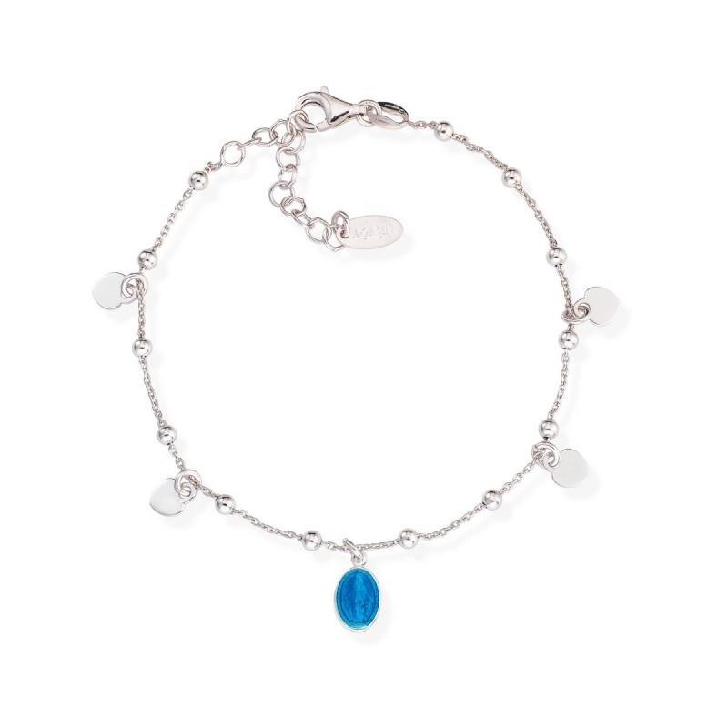 Bracciale Amen - Miracolosa in smalto blu Ref. BRMSHBBL - AMEN