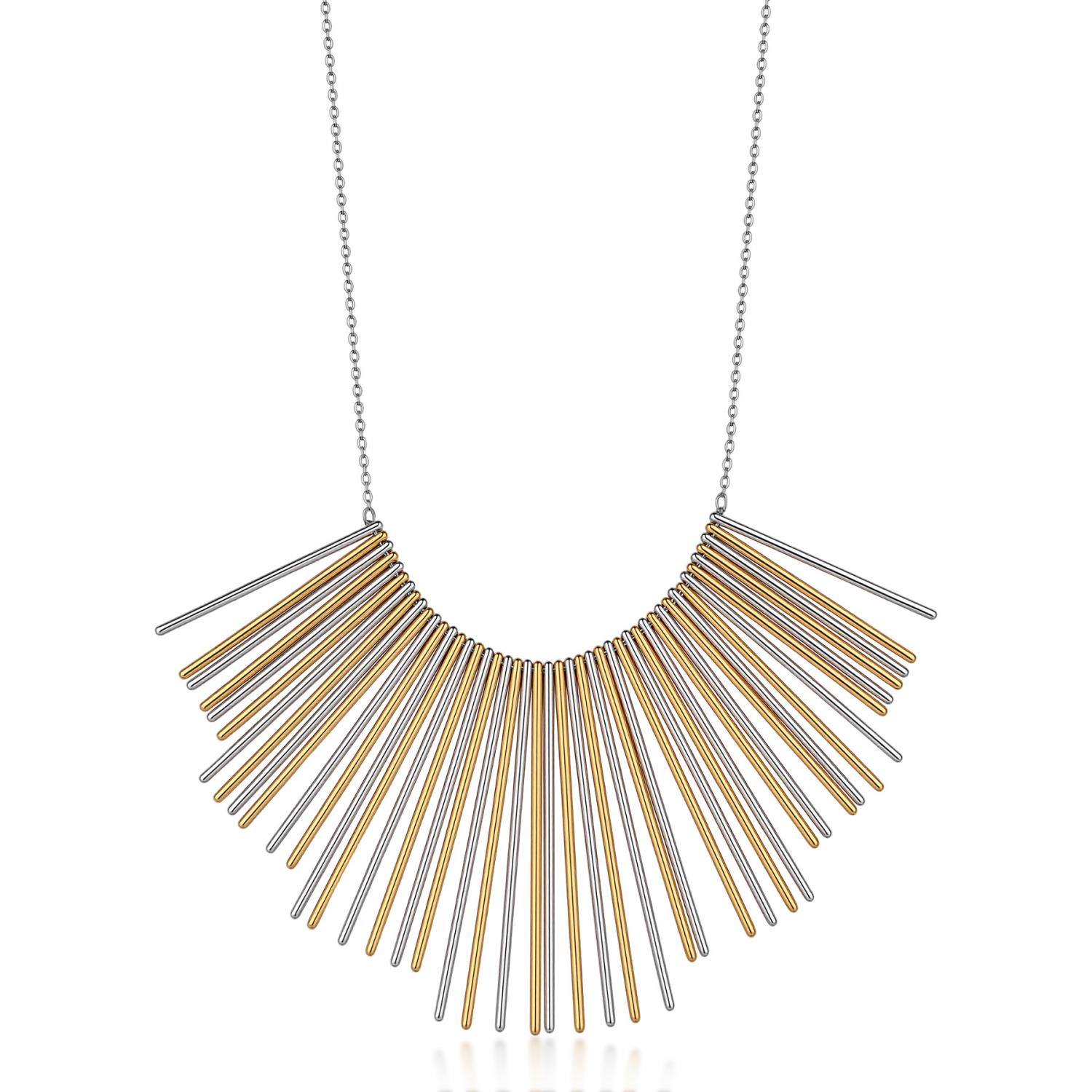 Brosway - Collana AURA in acciaio 316L, finitura pvd colore oro, con pendente con barrette Ref. BAU07 - BROSWAY