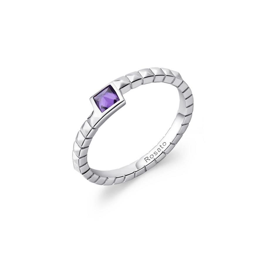 Anello Rosato - Cubica Mis. 14 Ref. RZCU98B - ROSATO