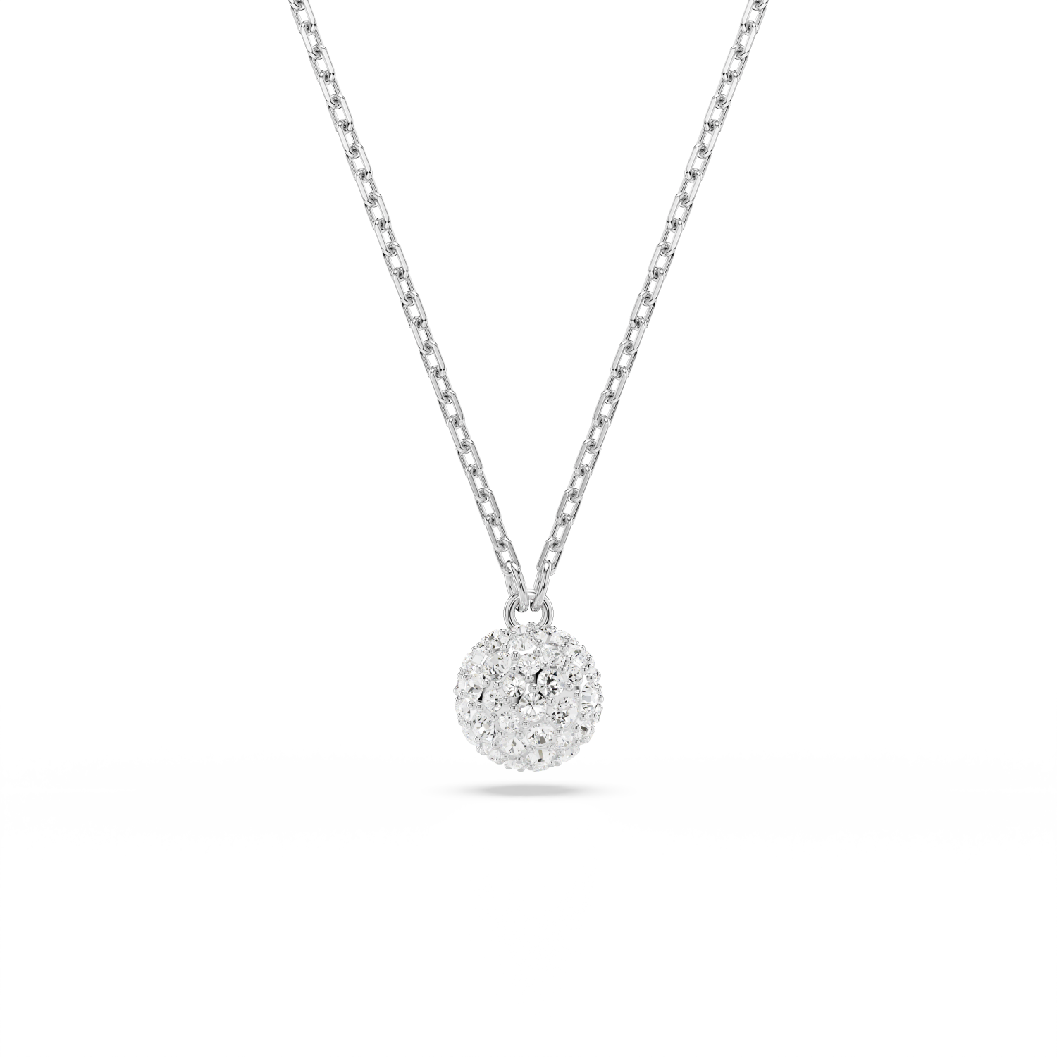 Swarovski - Pendente Dextera, Taglio Round, Sfera, Bianco, Placcato rodio Ref. 5693206 - SWAROVSKI