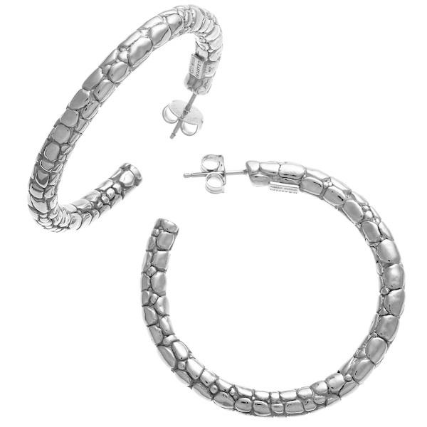 Giovanni Raspini - Orecchini Cerchio Crocodile Grandi Ref. 10660 - GIOVANNI RASPINI