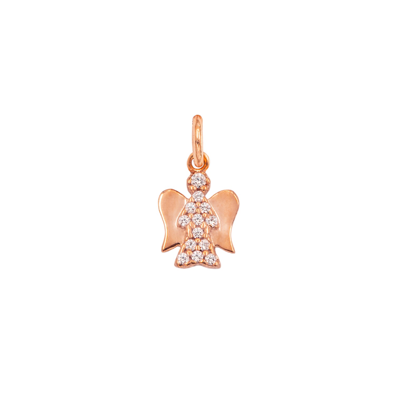 Charm Angelo in Oro 9 Kt e Zirconi  Ref. A0336R9 - FACCO