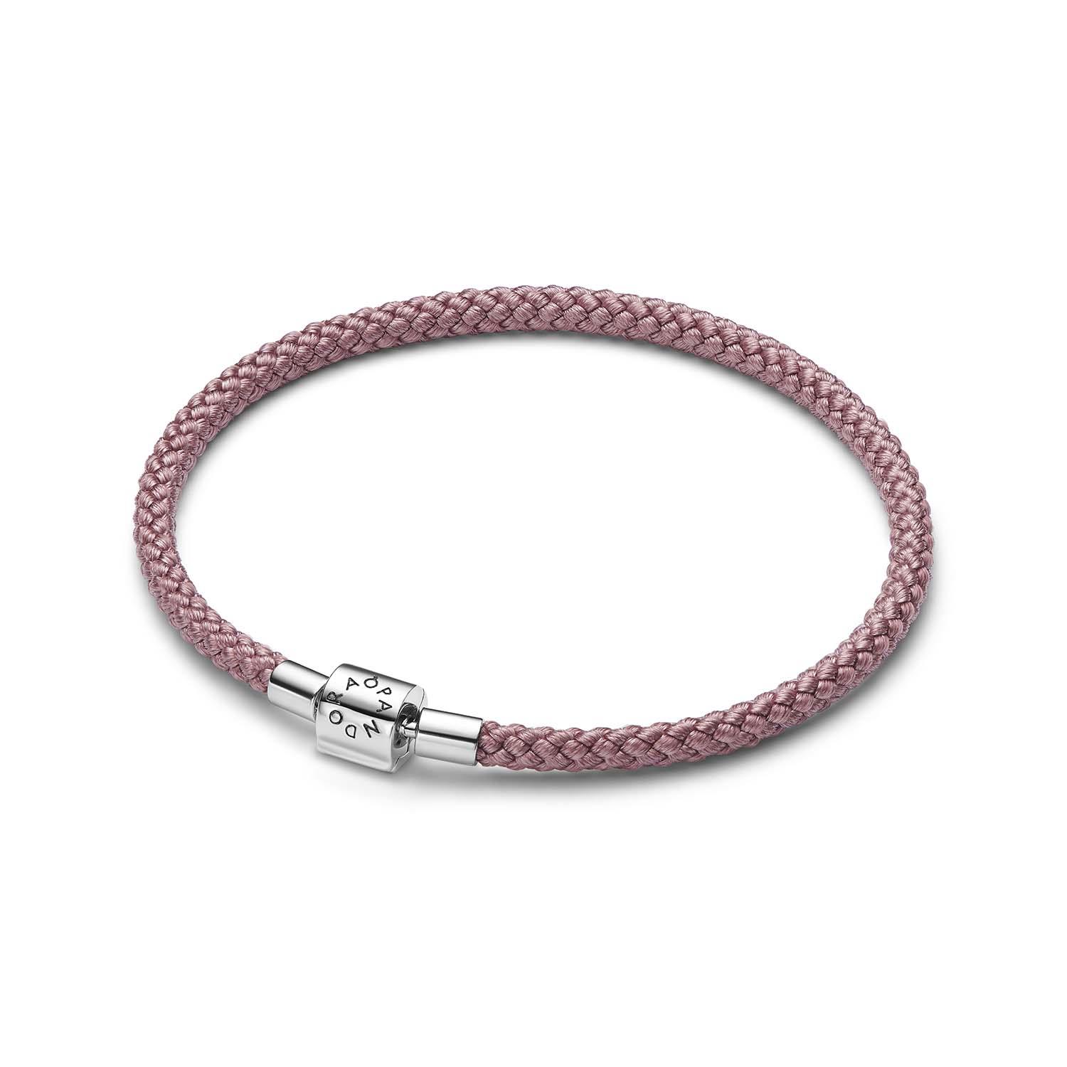 Pandora - Bracciale in Corda Rosa con Chiusura a Barile Ref. 594530C01-S1 - PANDORA