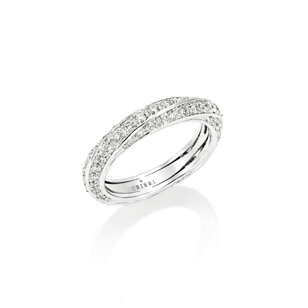 ANELLO CRIERI - Tennis Futura con Diamanti Bianchi - CRIERI