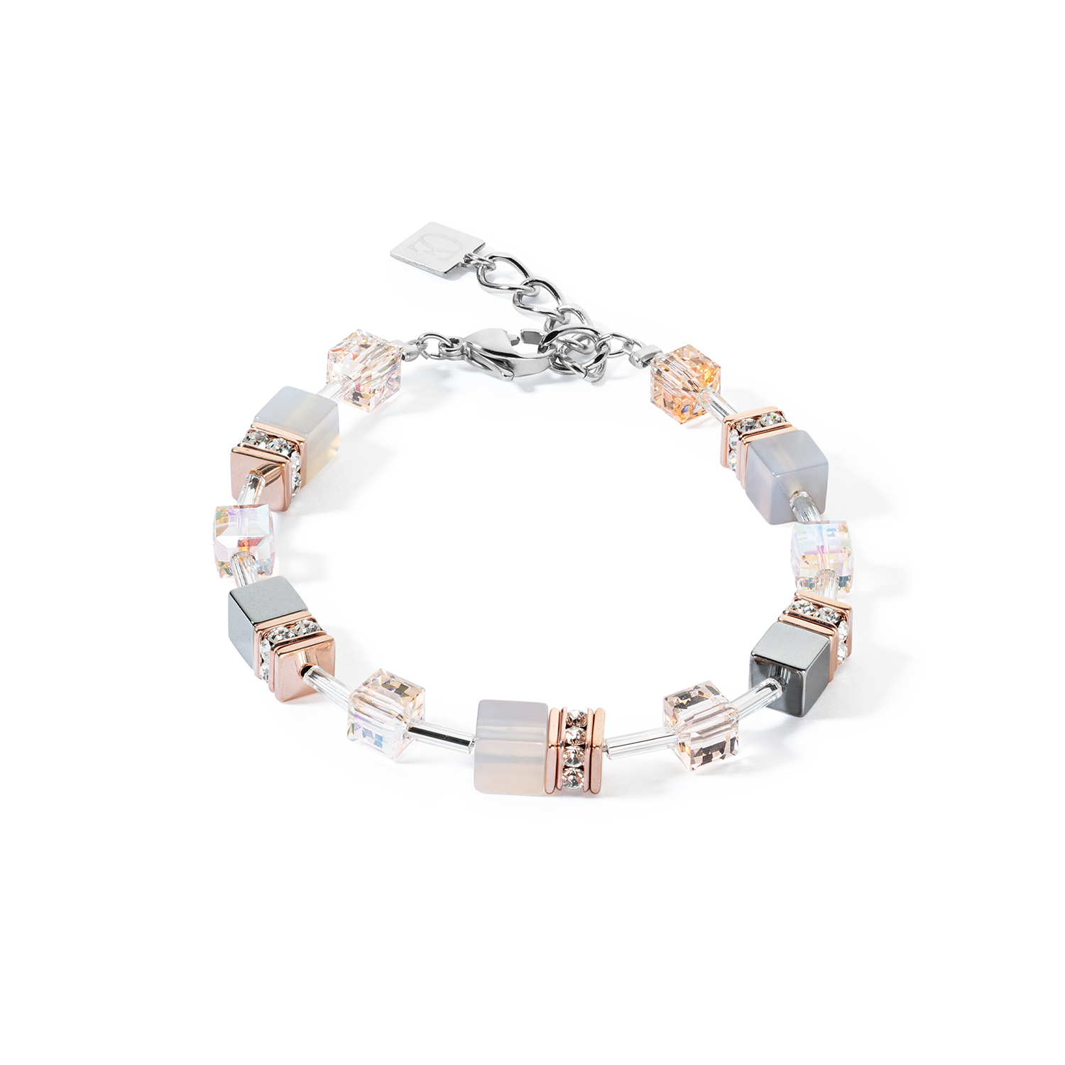 Coeur De Lion - Bracciale GeoCUBE&reg; Iconic Precious oro rosa-pesca Ref. 4017/30-0235 - CDL