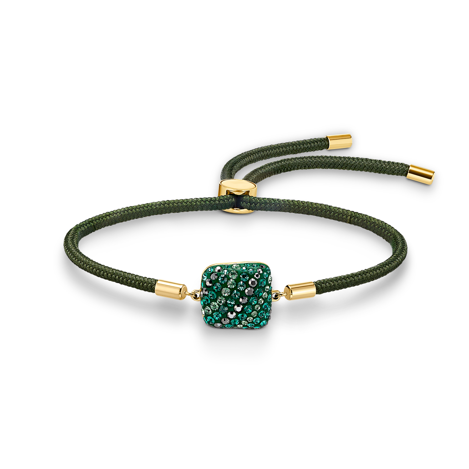Swarovski - Braccialetto Swarovski Power Collection, Elemento della terra, Verde, Placcato color oro Ref. 5558350 - SWAROVSKI
