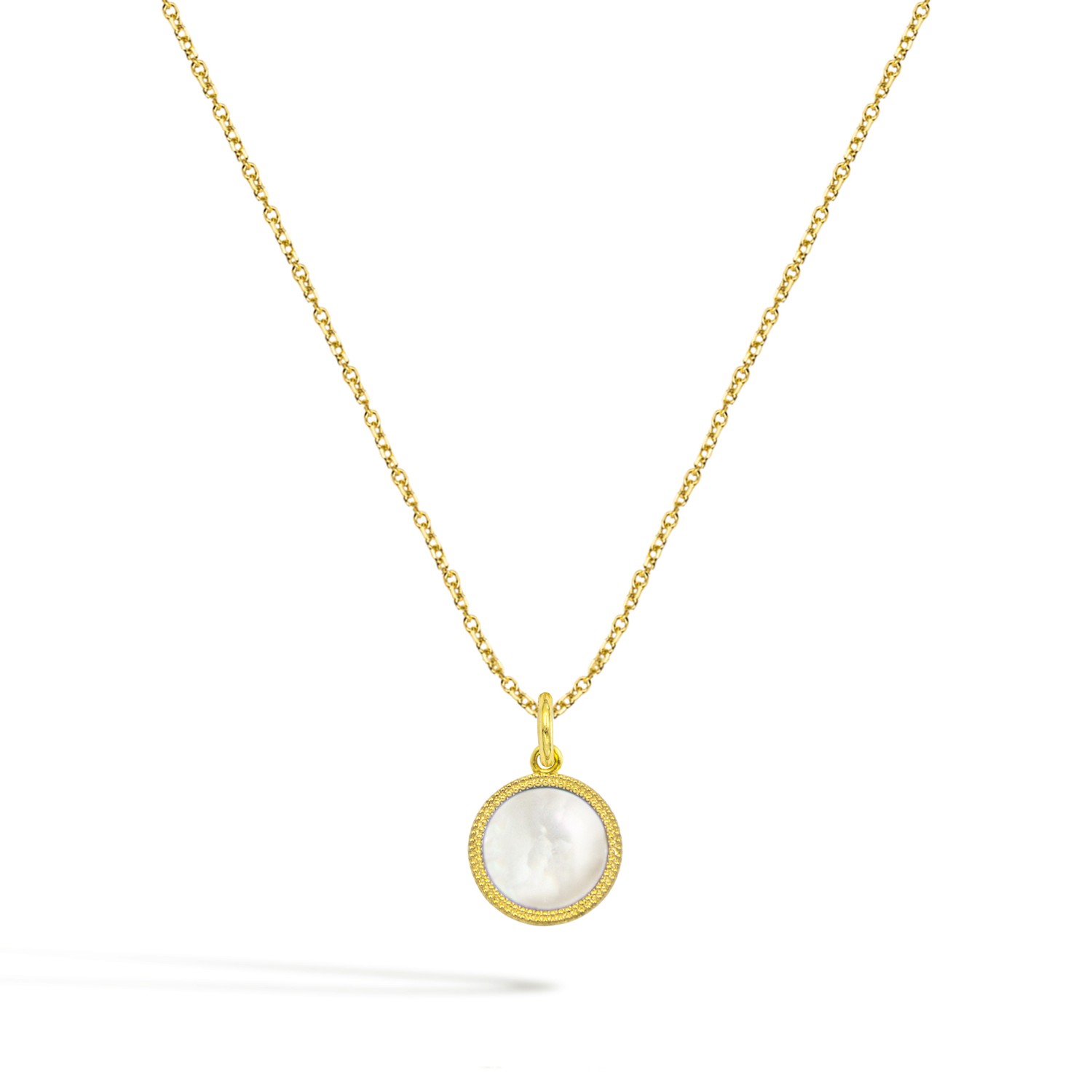 Collana Cerchio in Oro 9 Kt e Madreperla  Ref. C0359G9 - FACCO