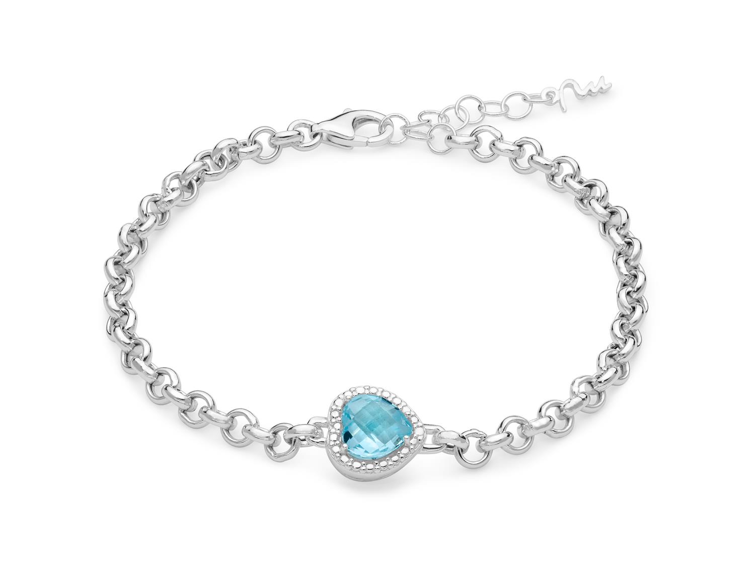 Bracciale Miluna Gemma del Cielo con Topazio a cuore Ref. BRD908 - MILUNA