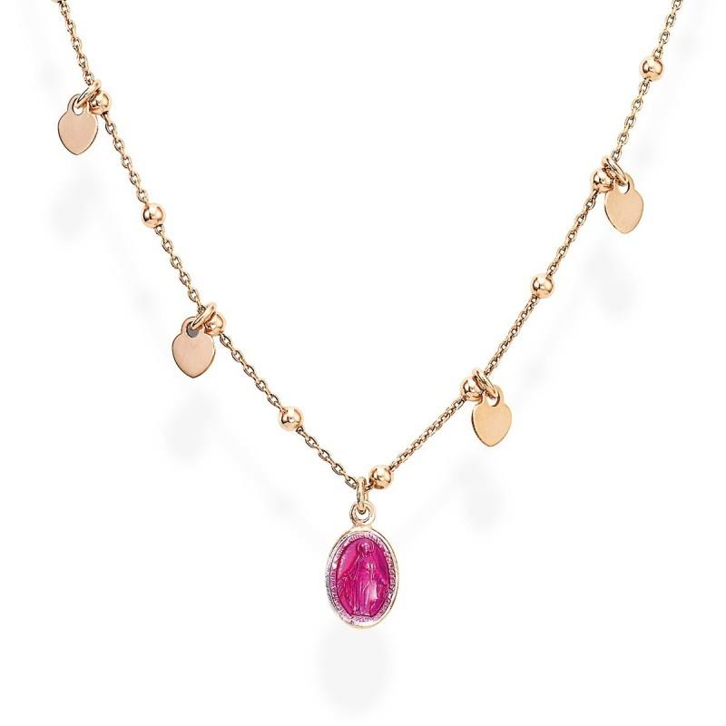 Collana Amen - Argento e smalto rosa Ref. CLMSHRRO - AMEN
