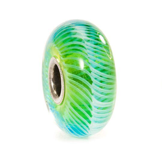 Trollbeads Bead in Vetro - Piuma Turchese Ref. TGLBE-10243 - TROLLBEADS