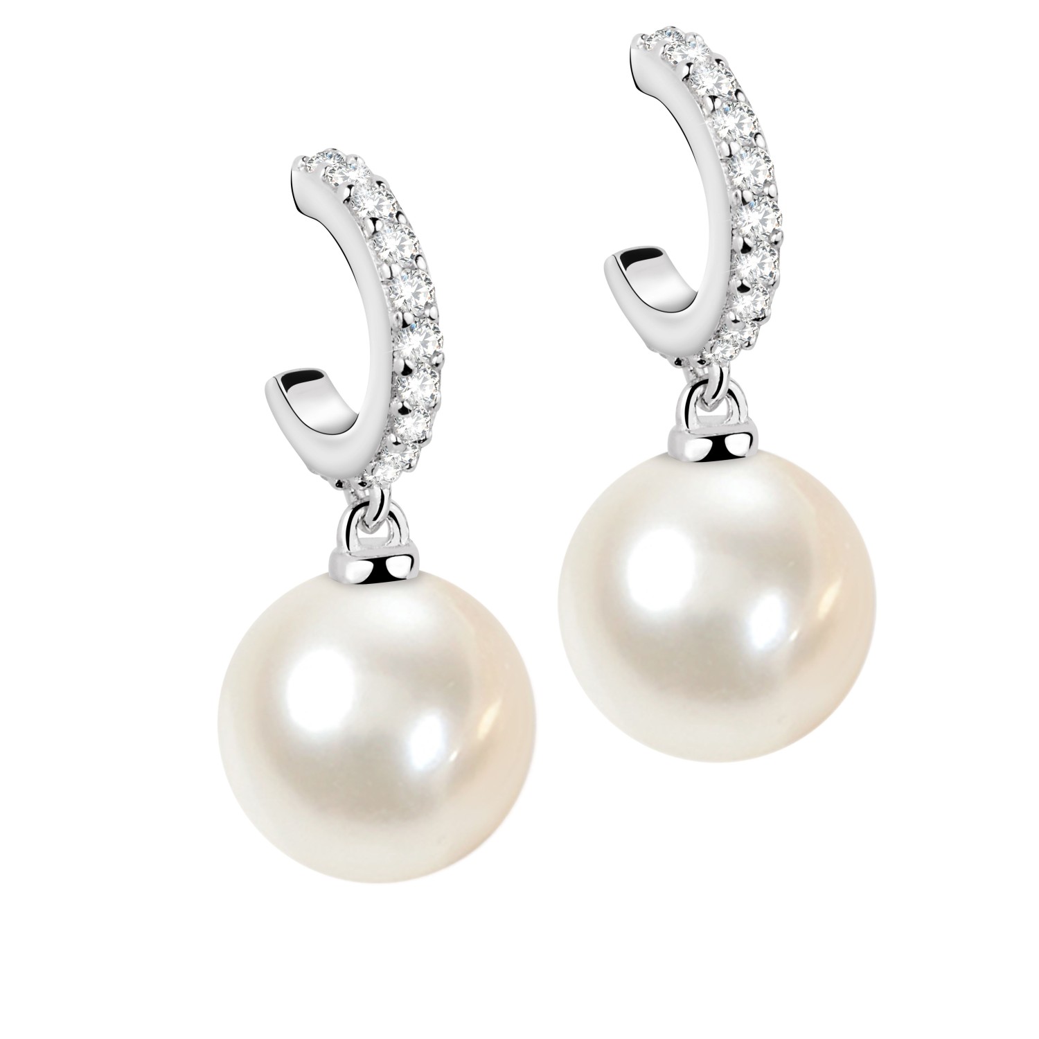 Orecchini Morellato Perla in argento 925, con zirconi e perle - SANH03 - MORELLATO