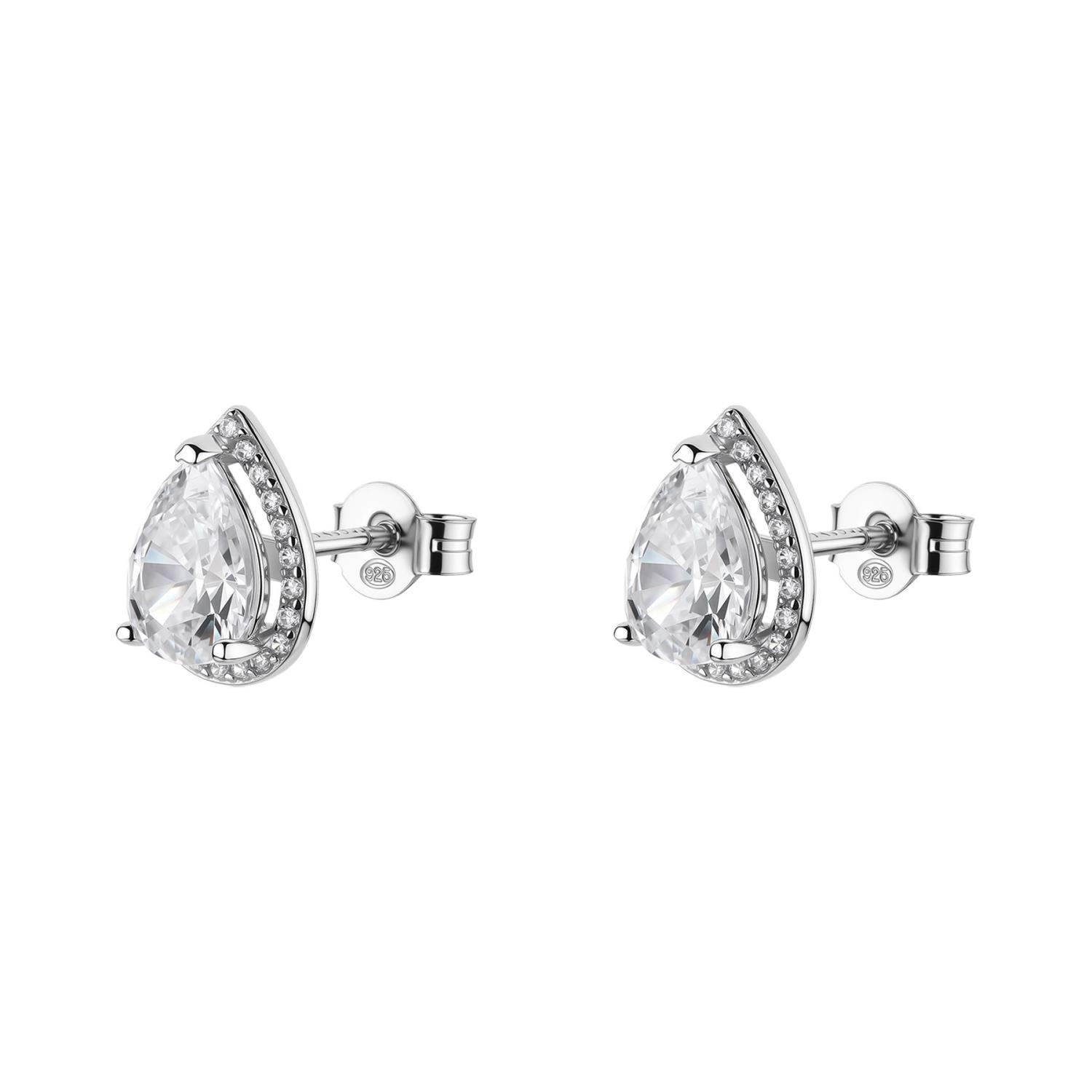 Brosway - Orecchini al lobo FANCY in argento 925/1000 rodiato, con cubic zirconia white forma pear Ref. FIW184 - BROSWAY