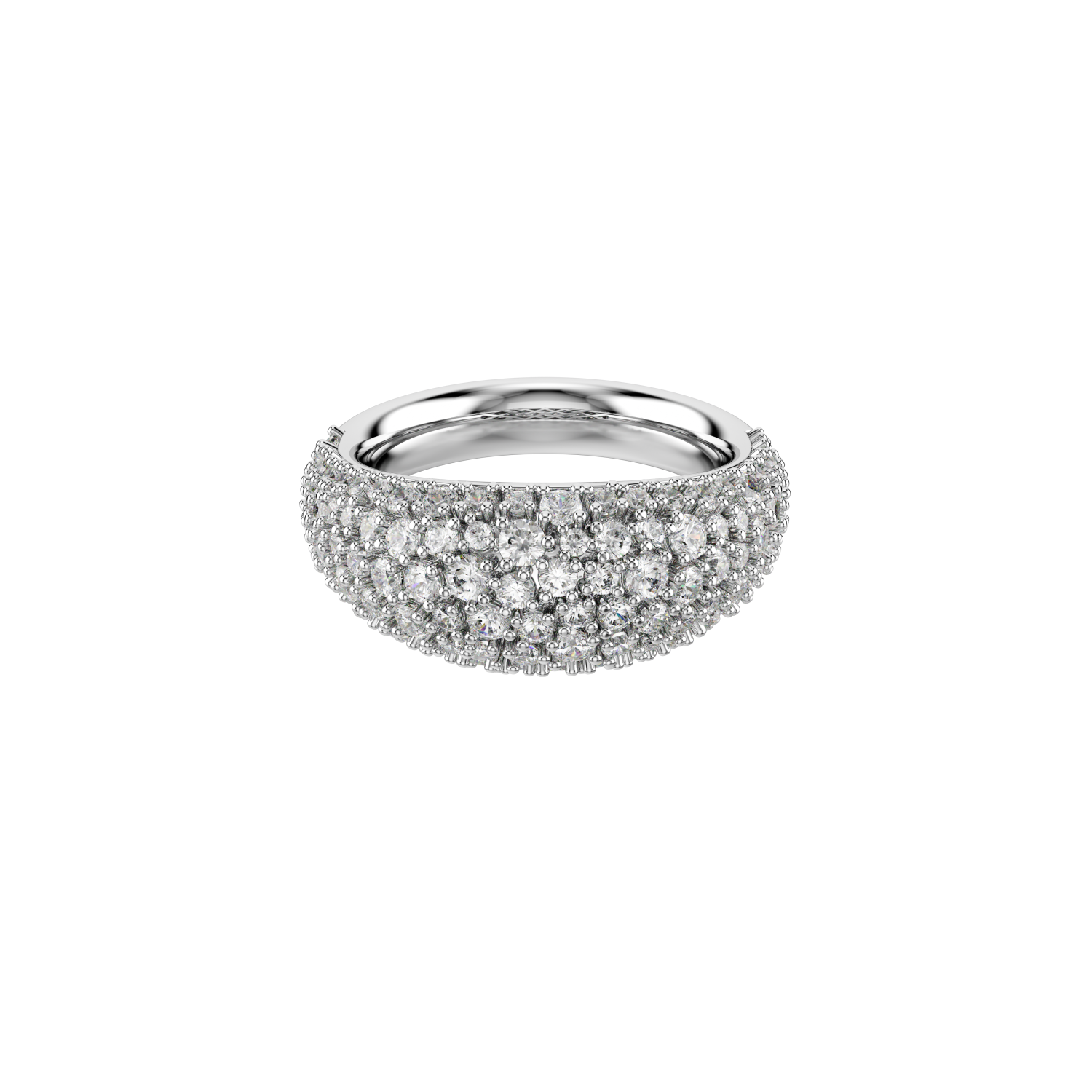 Swarovski - Anello Sublima, Bianco, Placcato rodio Ref. 5737599 - SWAROVSKI